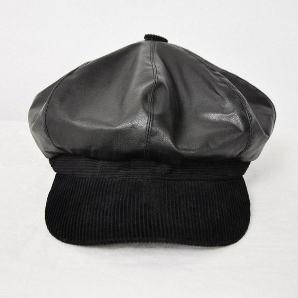 Leather and Corduroy Brando Cap Hat - Picture 2 of 8